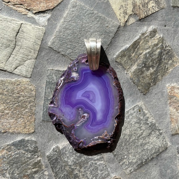 Agate S925 sterling silver pendant - Picture 6 of 10